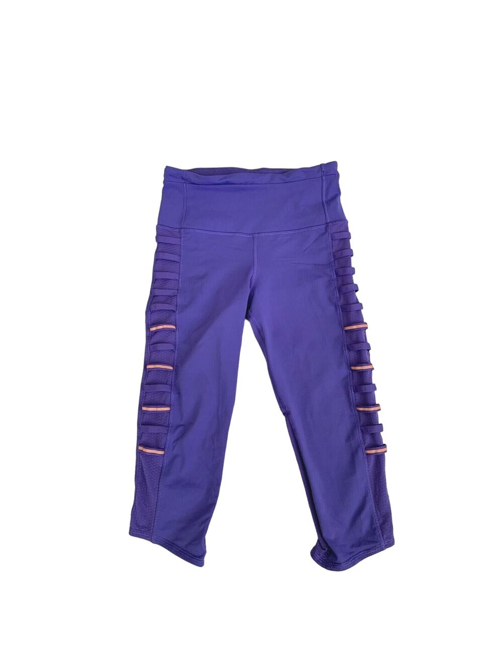 Lululemon leggings Cropped Purple Asymmetrical Hem Size 4